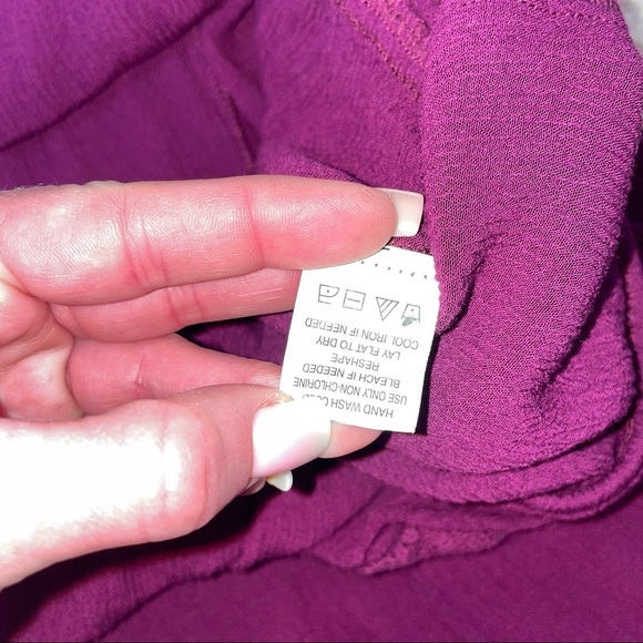 Eyeshadow jumpsuit romper Sleeveless One-Piece SZ M ruffle top wide leg purple - Picture 7 of 12